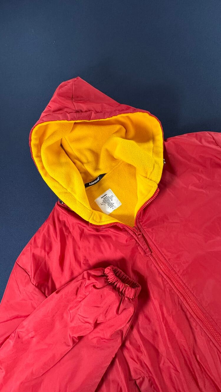 Adoretex Red Yellow Fleece Lined Waterproof Swim Parka L